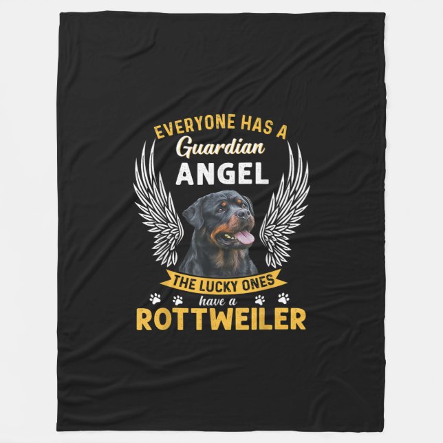 Couverture Polaire mon rottweiler est un cadeau d'ange gardien qui ai (Devant)