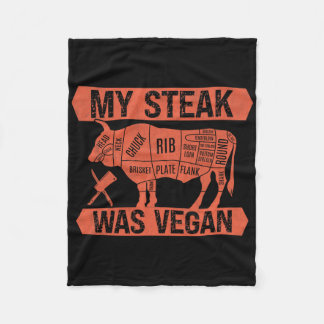 Couverture Polaire Mon Steak Était Vegan Drôle Viande Manger Steak Lo