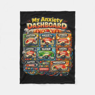 Couverture Polaire Mon tableau de bord d'anxiété Humour de santé ment