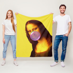 Couverture Polaire Mona Lisa Chewing gum Bubble