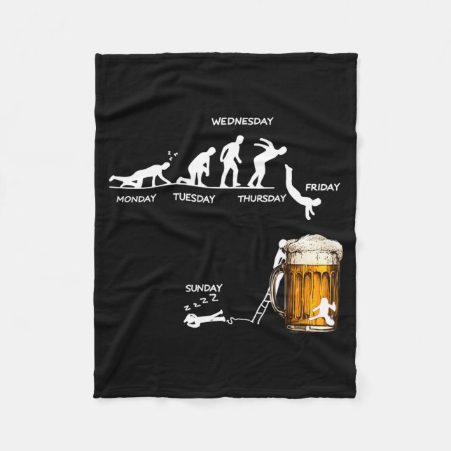 Couverture Polaire Monday Tuesday Thursday Friday Saturday Sunday Bee (Devant)