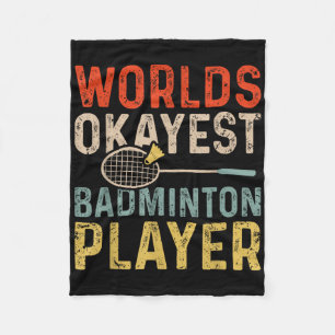 Couverture Polaire Mondes Okayest Badminton Joueur Retro Badminton