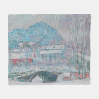 Monet - Norvège, Village de Sandviken dans la neig