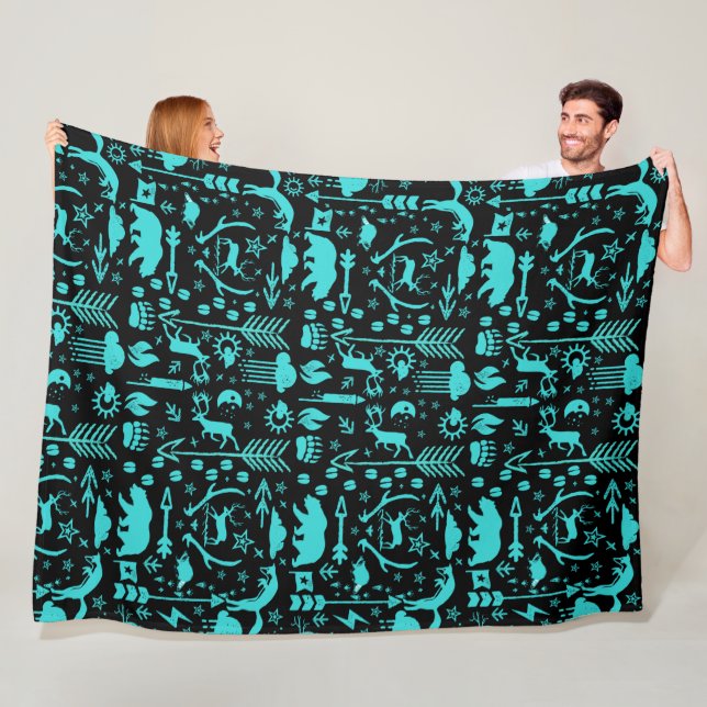 Couverture Polaire Monnaie Chouette ours Renard Renard Woodland Créat (En situation)