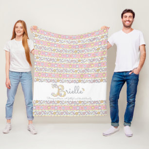 Couverture Polaire Monogramme Brielle de signification nommé fait su