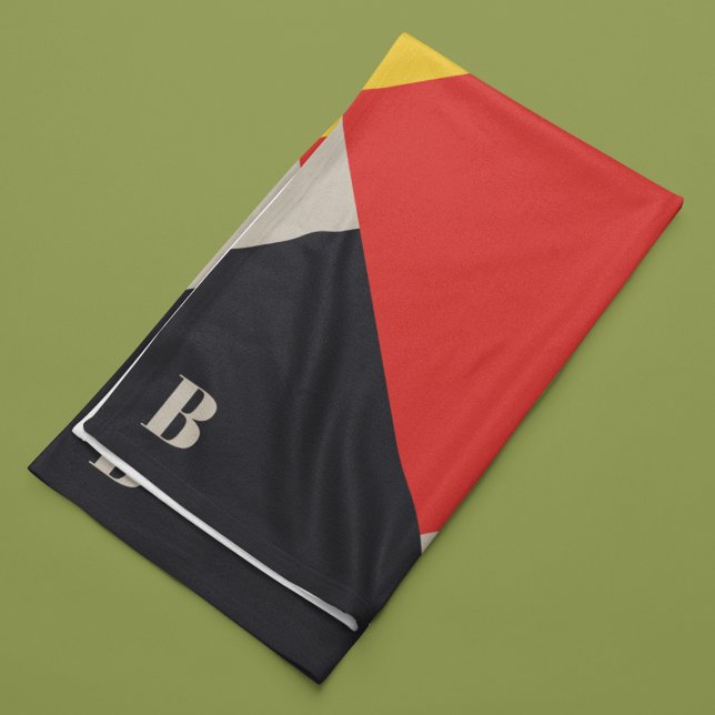 Couverture Polaire Monogramme Carré De Stijl Inspiré (Créateur téléchargé)