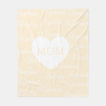 Monogramme cœur de noms de famille en écriture élé