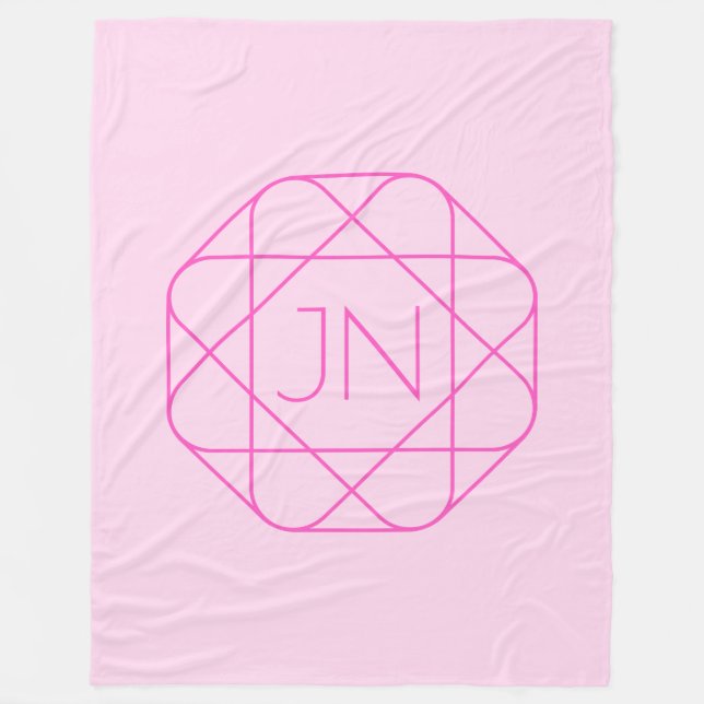 Couverture Polaire Monogramme cool, Style de logo de hanche | Rose &  (Devant)