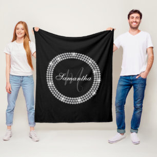 Couverture Polaire Monogramme de diamants
