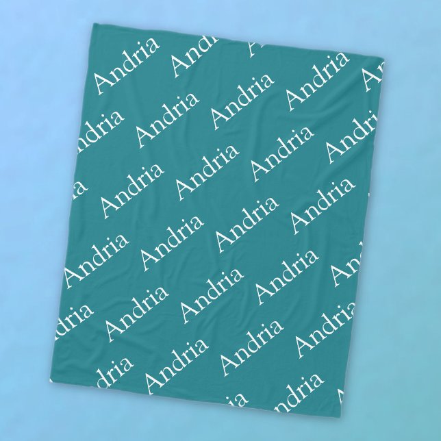 Couverture Polaire monogramme en mosaïque de nom modifiable (Créateur téléchargé)