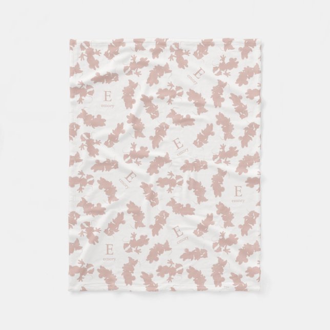 Couverture Polaire Monogramme et Motif de nom de la souris Disney Min (Devant)
