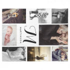 Monogramme et photos de look moderne noir et blanc