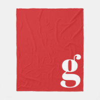Monogramme moderne Gras initial minimaliste rouge