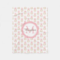 Monogramme rose Floral Motif bébé fille Nursery
