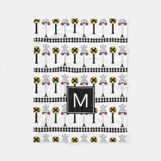 Couverture Polaire Monogramme | Signaux de train pour enfants