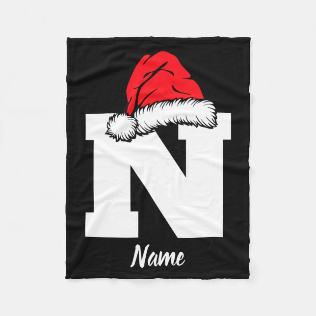 Couverture Polaire Monogrammed Family Christmas With Name  (Devant)