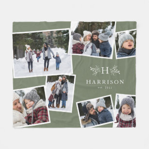Couverture Polaire Monographie rustique collage de famille 7 photo sa