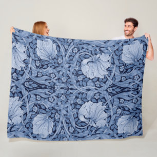 Couverture Polaire Monotone bleu Pimpernel, William Morris