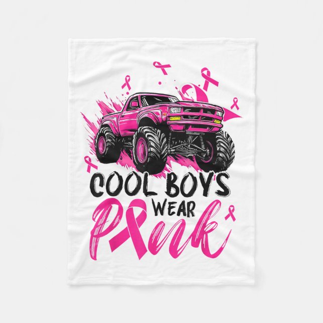 Couverture Polaire Monster Camion Cool Garçons Porter Nk Cancer du se (Devant)