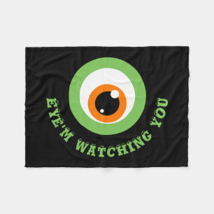 Couverture Polaire Monster Eye Pun Fleece Blanche