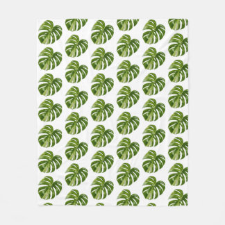 Couverture Polaire Monstera Albo Fleece Blanket