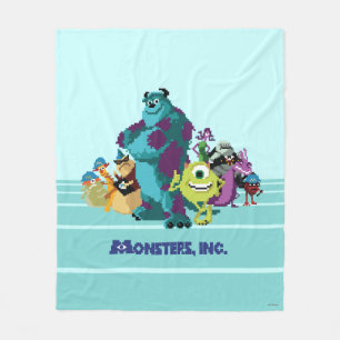 Couverture Polaire Monsters Inc 8Bit Mike, Sully, et Gang