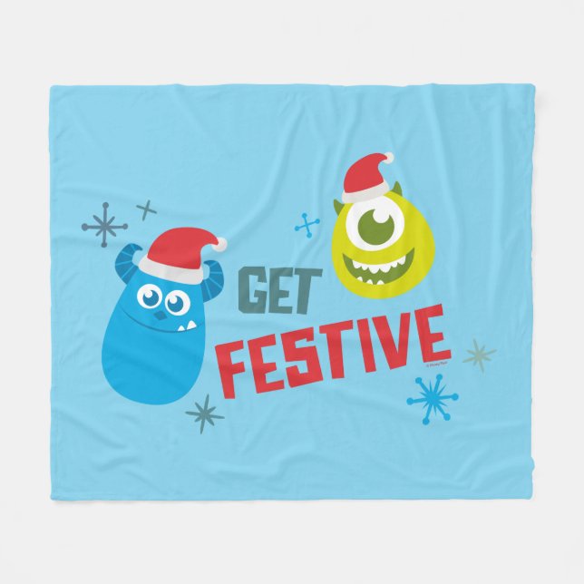 Couverture Polaire Monsters Inc. | Mike & Sulley Obtenir Festive (Devant (Horizontal))