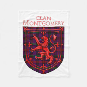 Couverture Polaire Montgomery Tartan Scottish Plaid Lion Rampant