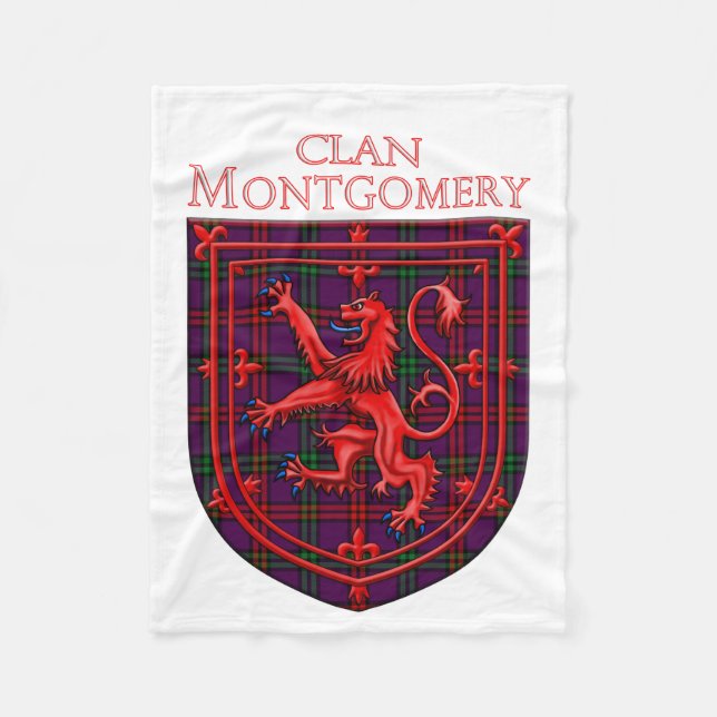 Couverture Polaire Montgomery Tartan Scottish Plaid Lion Rampant (Devant)