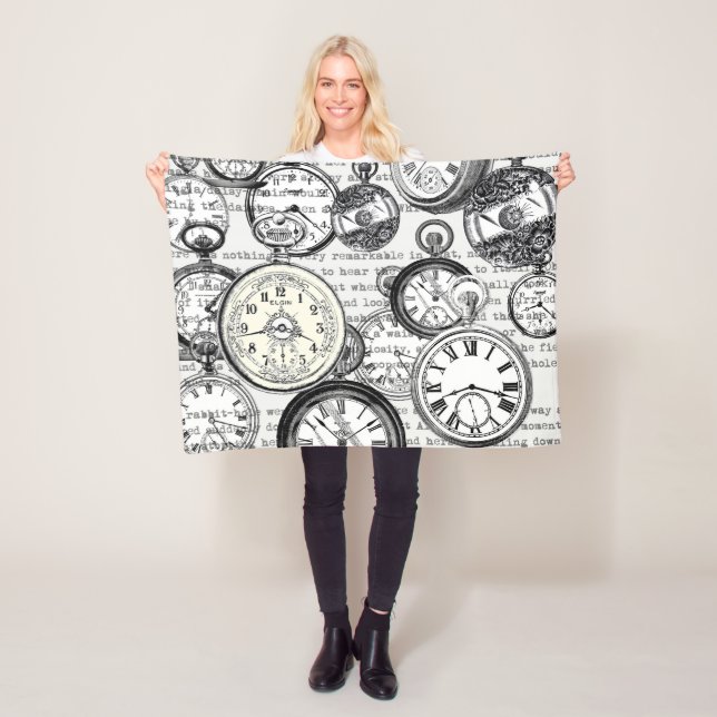 Couverture Polaire Montre de poche victorienne Alice au pays des merv (En situation)