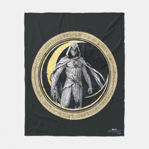 Couverture Polaire Moon Knight Gold Crescent Moon Caractère graphique
