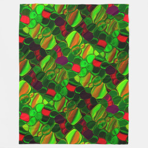 Couverture Polaire Morceaux de couleurs, cercles et formes arrondies