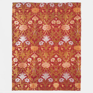 Couverture Polaire Morris - Vintage 1893 Rose et Motif Lily Flower