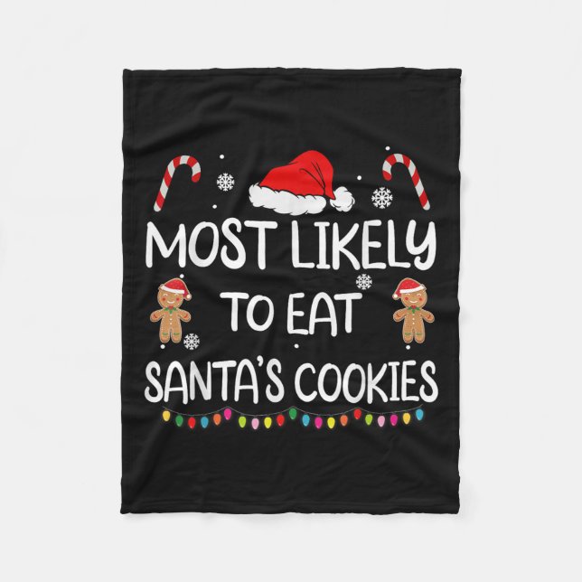 Couverture Polaire Most Likely To Eat Santas (Devant)