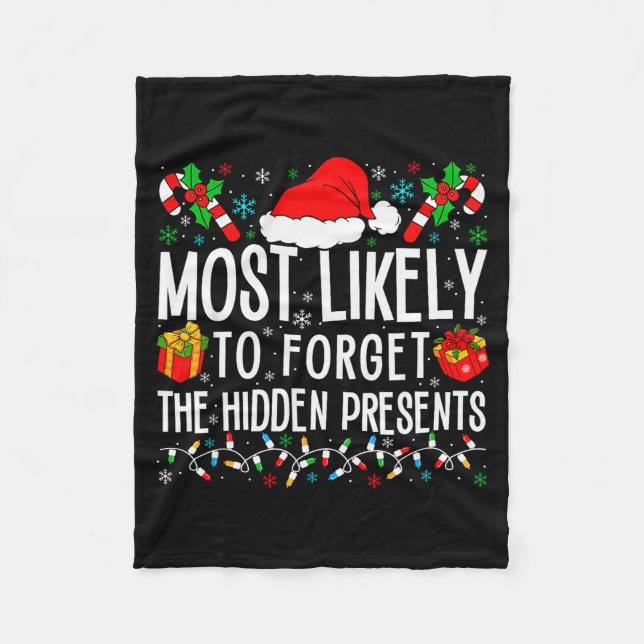 Couverture Polaire Most Likely To Forget The Hidden Funny Family Xmas (Devant)