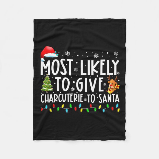 Couverture Polaire Most Likely To Give Charcuterie To Santa Family Ch (Devant)