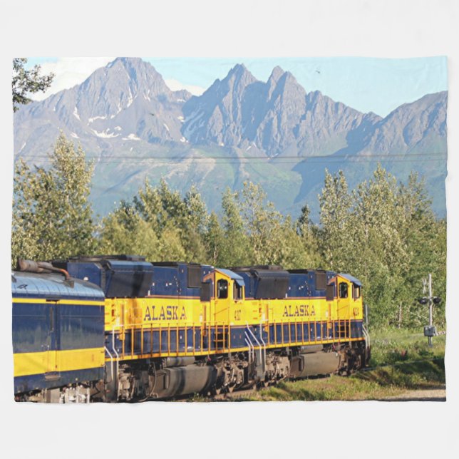 Couverture Polaire Moteur et montagnes des locomotives du chemin de f (Devant (Horizontal))