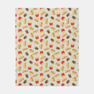 Couverture Polaire Motif 2 d'aliments de préparation rapide