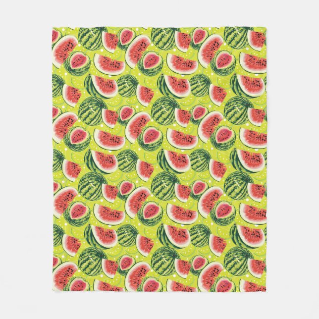 Couverture Polaire Motif 2 de pastèque (Devant)