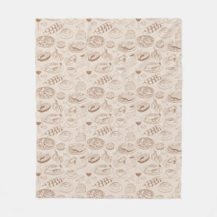 Couverture Polaire Motif 3 de nourriture
