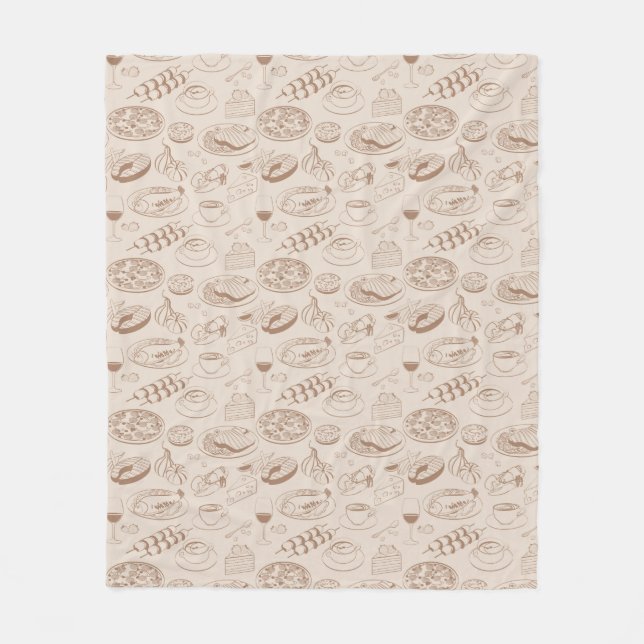 Couverture Polaire Motif 3 de nourriture (Devant)
