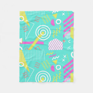 Couverture Polaire motif 90s géométrique