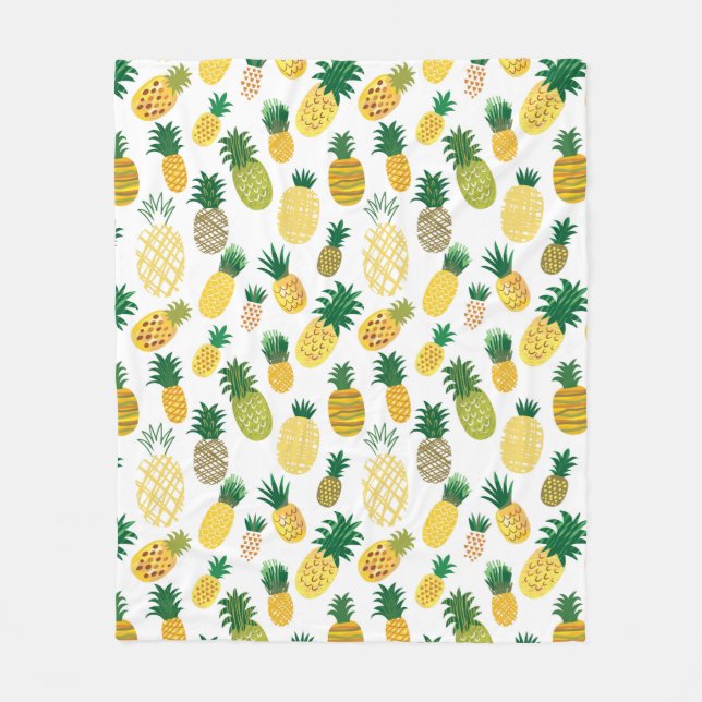 Couverture Polaire Motif à la mode d'ananas (Devant)
