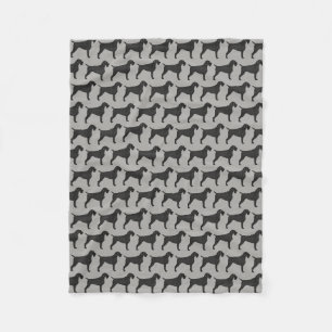 Couverture Polaire Motif à poils durs allemand de silhouettes