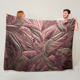 Couverture Polaire Motif abstrait matelassé