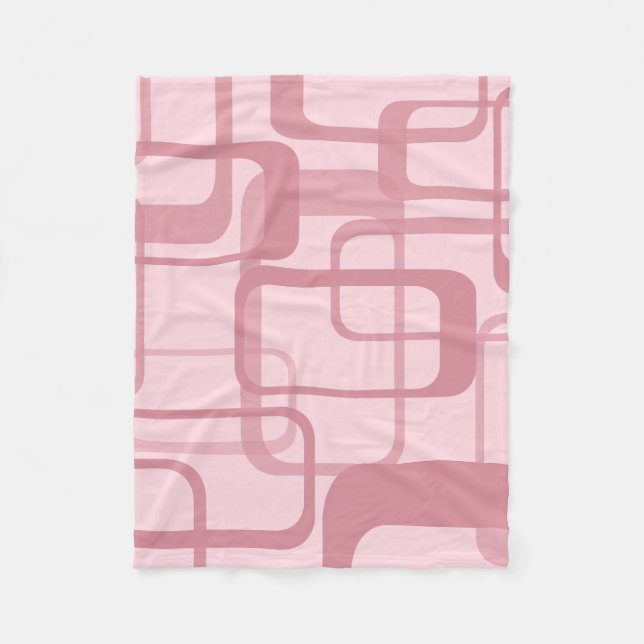 Couverture Polaire Motif Abstrait rose rétro (Devant)