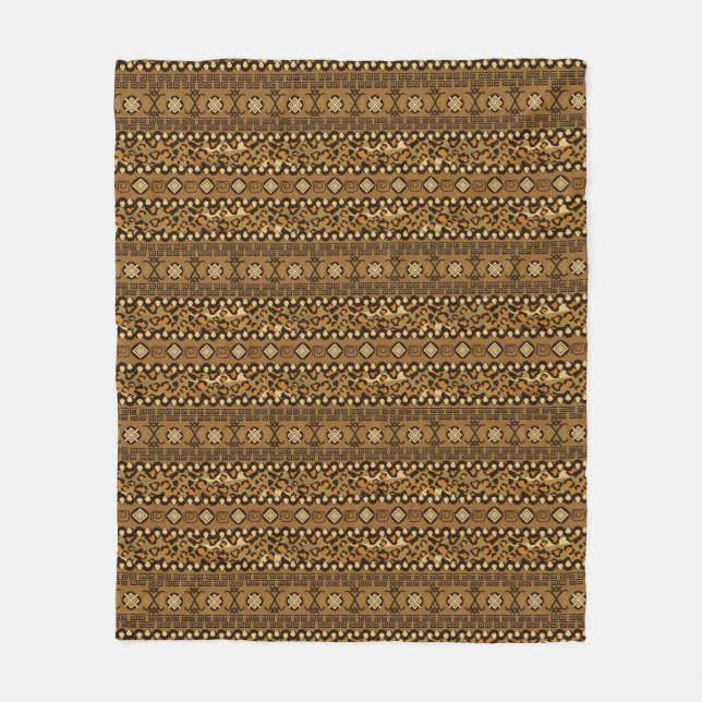 Couverture Polaire Motif africain de peau de guépard (Devant)