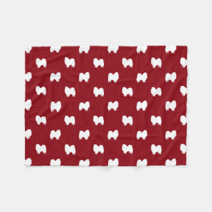 Couverture Polaire Motif américain de silhouettes de chien esquimau