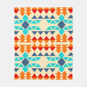 Couverture Polaire Motif amérindien sans soudure rhombus et tr