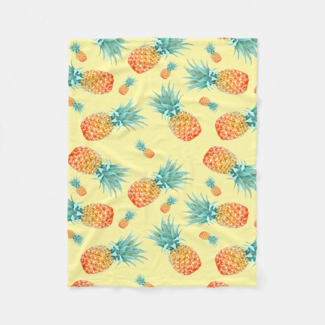 Couverture Polaire Motif ananas (Devant)